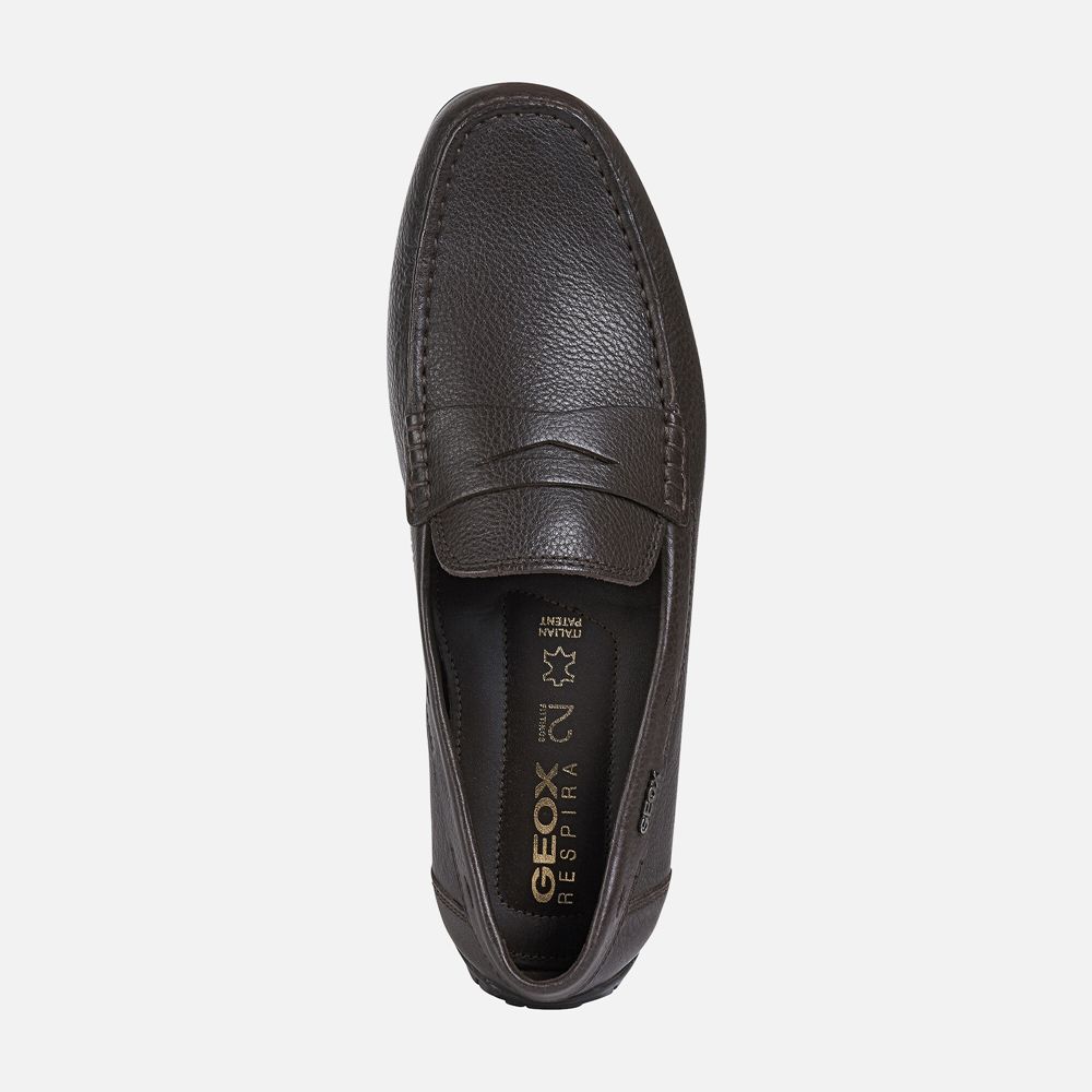 Geox Erkek Loafers Koyu Kahverengi - Moner 2Fit - HFP-735218
